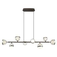 LED-Hängeleuchte 56011-8 - Klar/Chromfarben, KONVENTIONELL, Kunststoff/Metall (109/24/120cm) - Globo