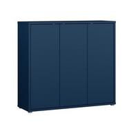 Botník barva modrá - šedá/tmavě modrá, Moderní, kompozitní dřevo/plast (109,2/99,1/34,9cm)