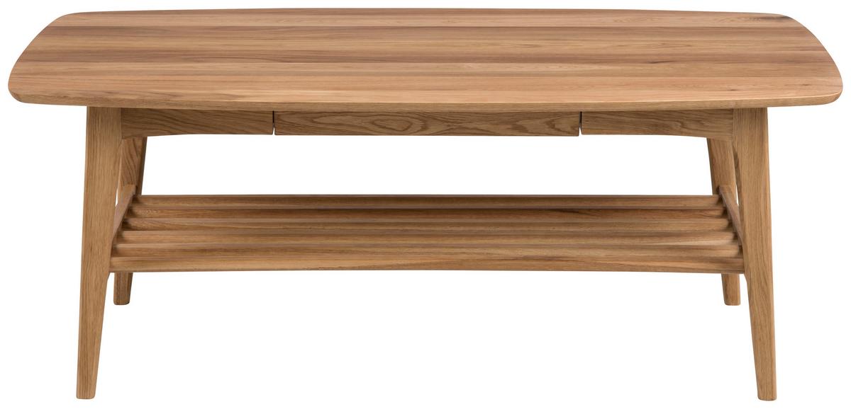 Konferenčný stolík EMMA masív - farba duba, Trend, drevo/kompozitné drevo (130/70/51cm) - MID.YOU