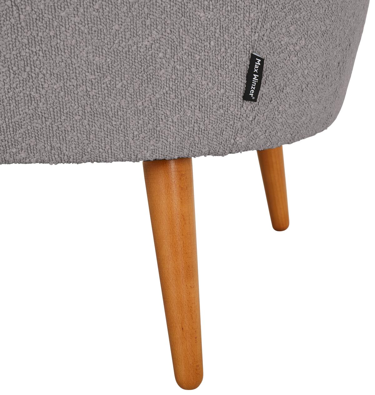 Polstersessel Miranda Boucle Grau - Naturfarben/Grau, KONVENTIONELL, Textil (106/88/83cm) - Max Winzer