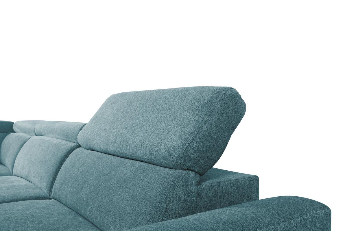 Ecksofa Lapis Petrol S: 217/255 Cm - Petrol/Schwarz, KONVENTIONELL, Textil (217/255cm) - MID.YOU
