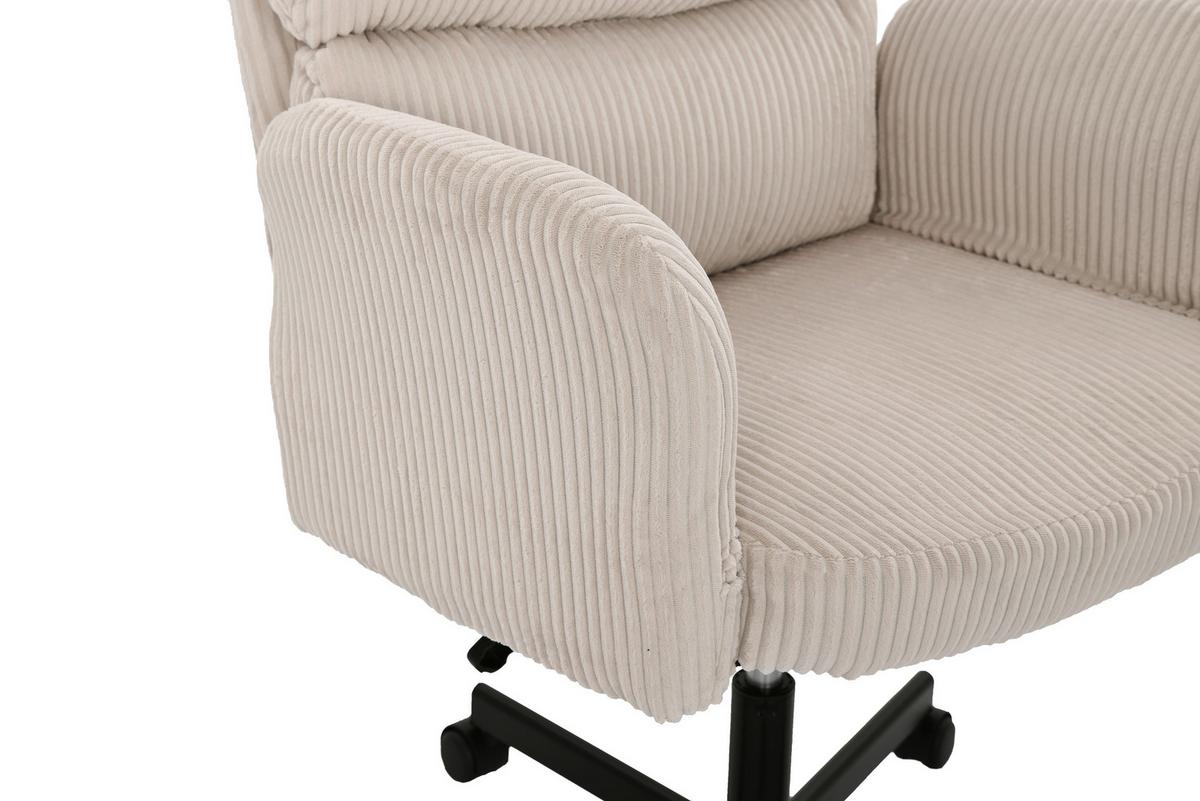 Drehstuhl Lund Beige B: 73 cm - Beige/Schwarz, MODERN, Holz/Kunststoff (73/85-95/65cm) - Livetastic