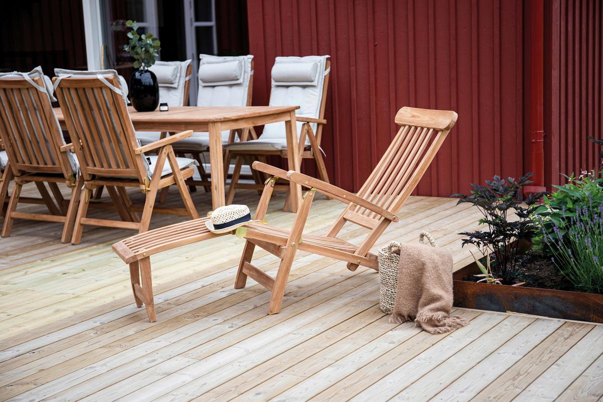 Sonnenliege Kenya Teakholz - KONVENTIONELL (60/95/150cm) - Gardenson