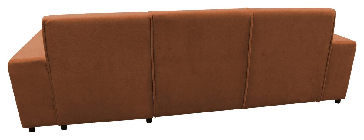 Ecksofa Classic Rostfarben 270x175 Cm - Rostfarben/Schwarz, Design, Textil (270/175cm) - MID.YOU