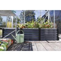 Hochbeet Stahl Linus BHT: 65x40,3x185 Anthrazit/Schwarz - Anthrazit/Schwarz, Basics, Metall (65/40,3/185cm)