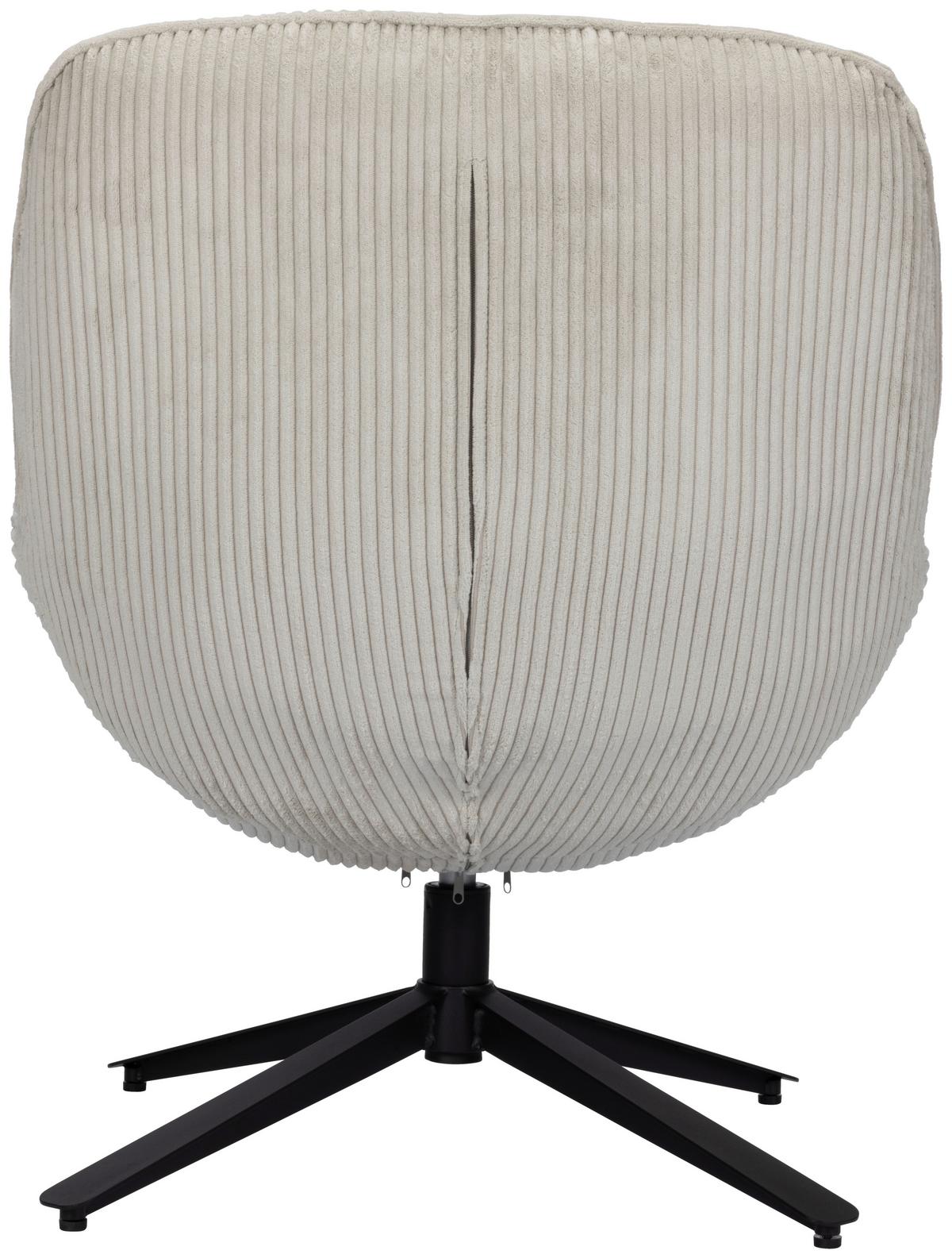 Relaxsessel Maro Hellgrau B: 66 Cm - Hellgrau/Schwarz, Basics, Textil/Metall (66/76/75cm) - Livetastic