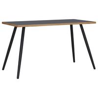 Schreibtisch Salia Weiß, Eiche Dekor L: 138 cm - Honigeiche/Schwarz, Design, Holzwerkstoff/Metall (138/50/70cm) - P & B