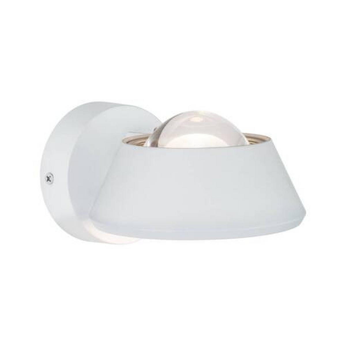 LED-Wandleuchte 1-Flammig Weiß - Weiß, Basics, Kunststoff - Paulmann