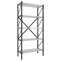 Industriálny regál Insasi, biela - biela, Modern, kompozitné drevo (66/160/34cm) - MID.YOU