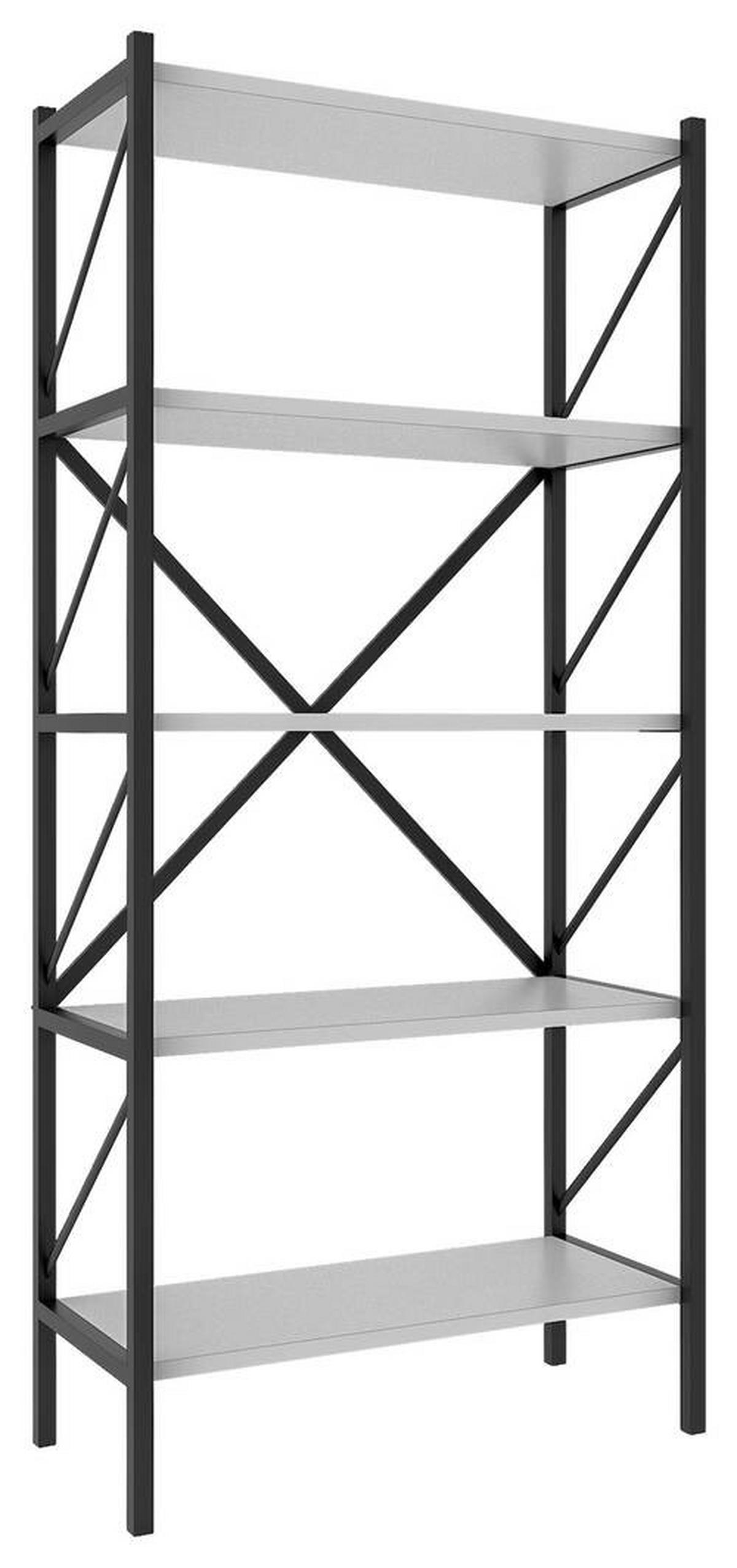 Industriálny regál Insasi, biela - biela, Modern, kompozitné drevo (66/160/34cm) - MID.YOU