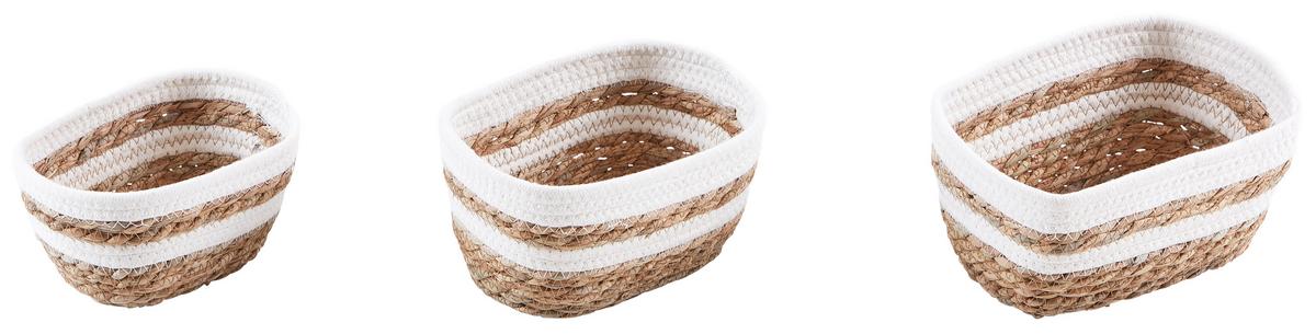 Aufbewahrungskorb 3tlg Seegras/stroh Versch. Farben - Multicolor/Naturfarben, Basics, Naturmaterialien (23/12/18cm) - Ondega