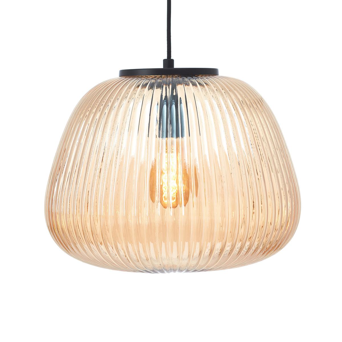 Hängeleuchte 80108/86 Kaizen - Bernsteinfarben, Basics, Glas/Metall (35/150cm) - Brilliant