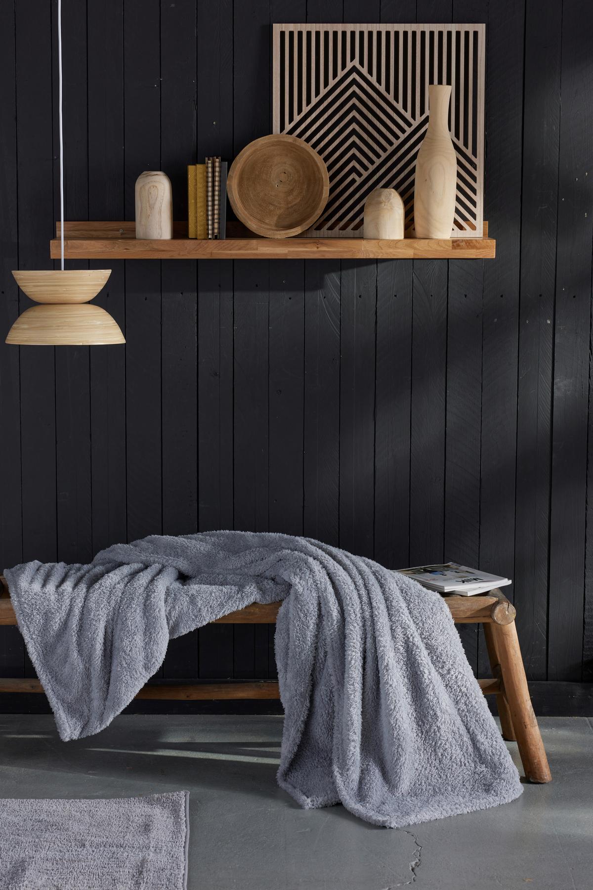 MÄKKÁ DEKA BIEN AU CHAUD - svetlosivá, Modern, textil (130/180cm)