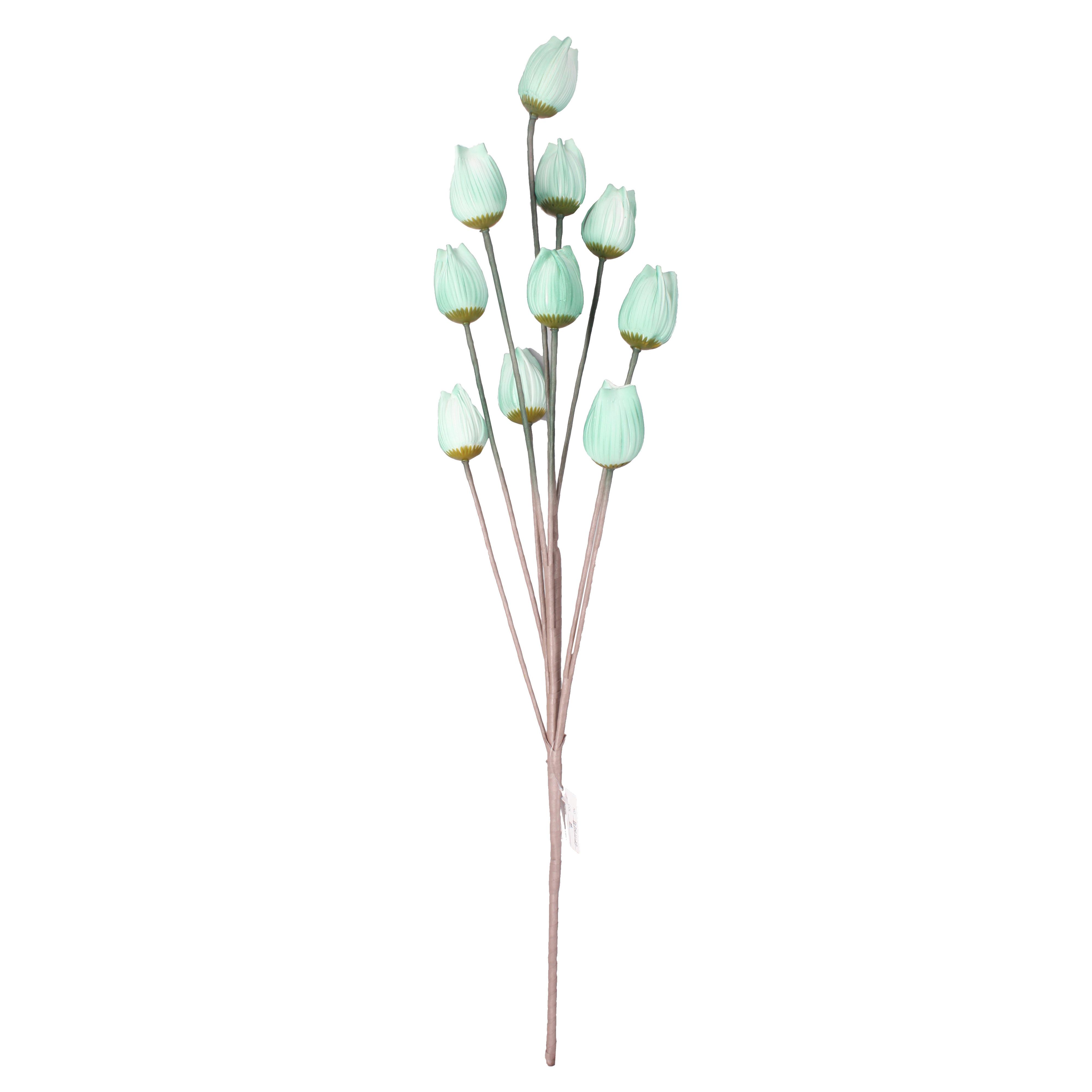 Kunstblume Arno - Braun/Grün, MODERN, Kunststoff/Metall (80cm) - Luca Bessoni