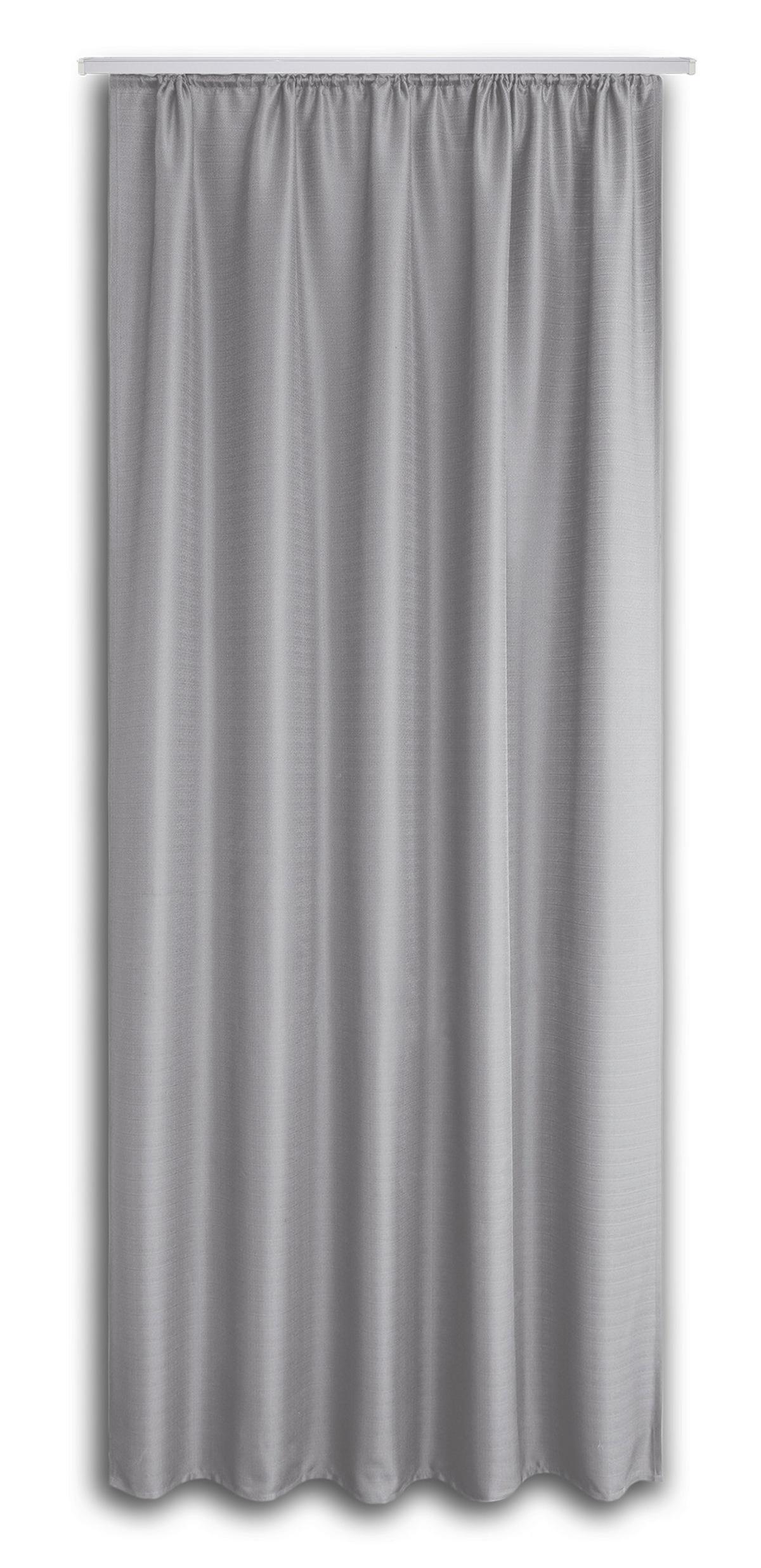 Készfüggöny Kb. 135/245cm - ezüst, Konventionell, textil (135/245cm) - Ondega