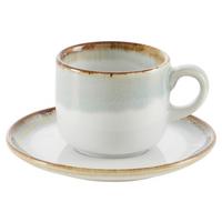 Šálek a podšálek na espresso SATURN - zelená, Moderní, keramika - Mömax