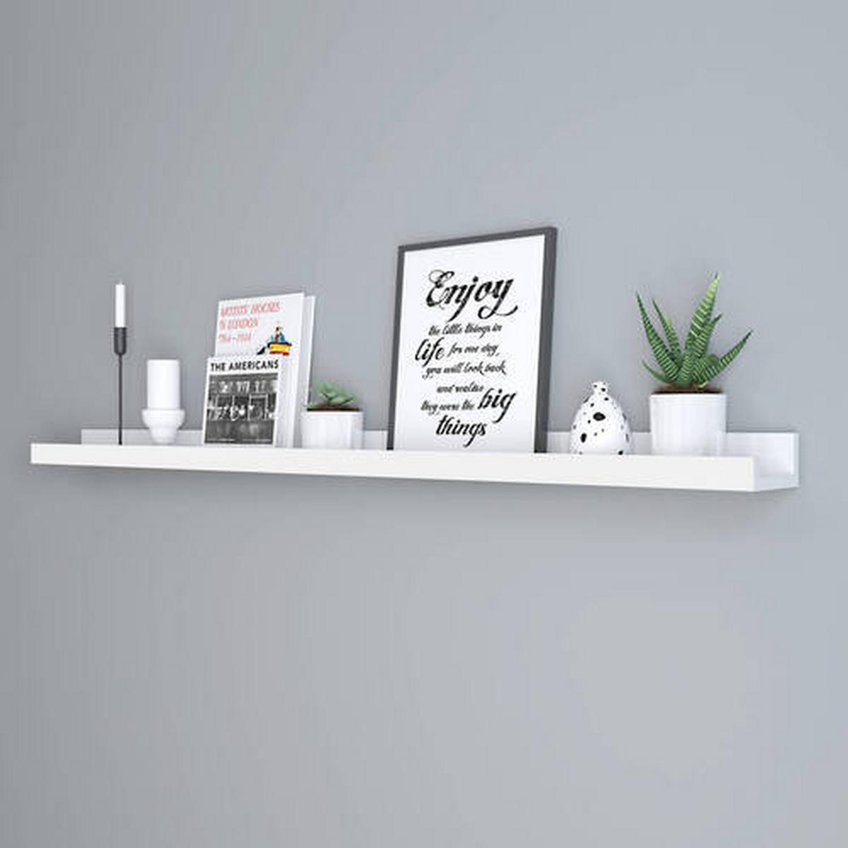 Hängeregal B: 115 Cm, Weiß - Weiß, Basics, Holzwerkstoff (115/5/10cm) - Boxxx