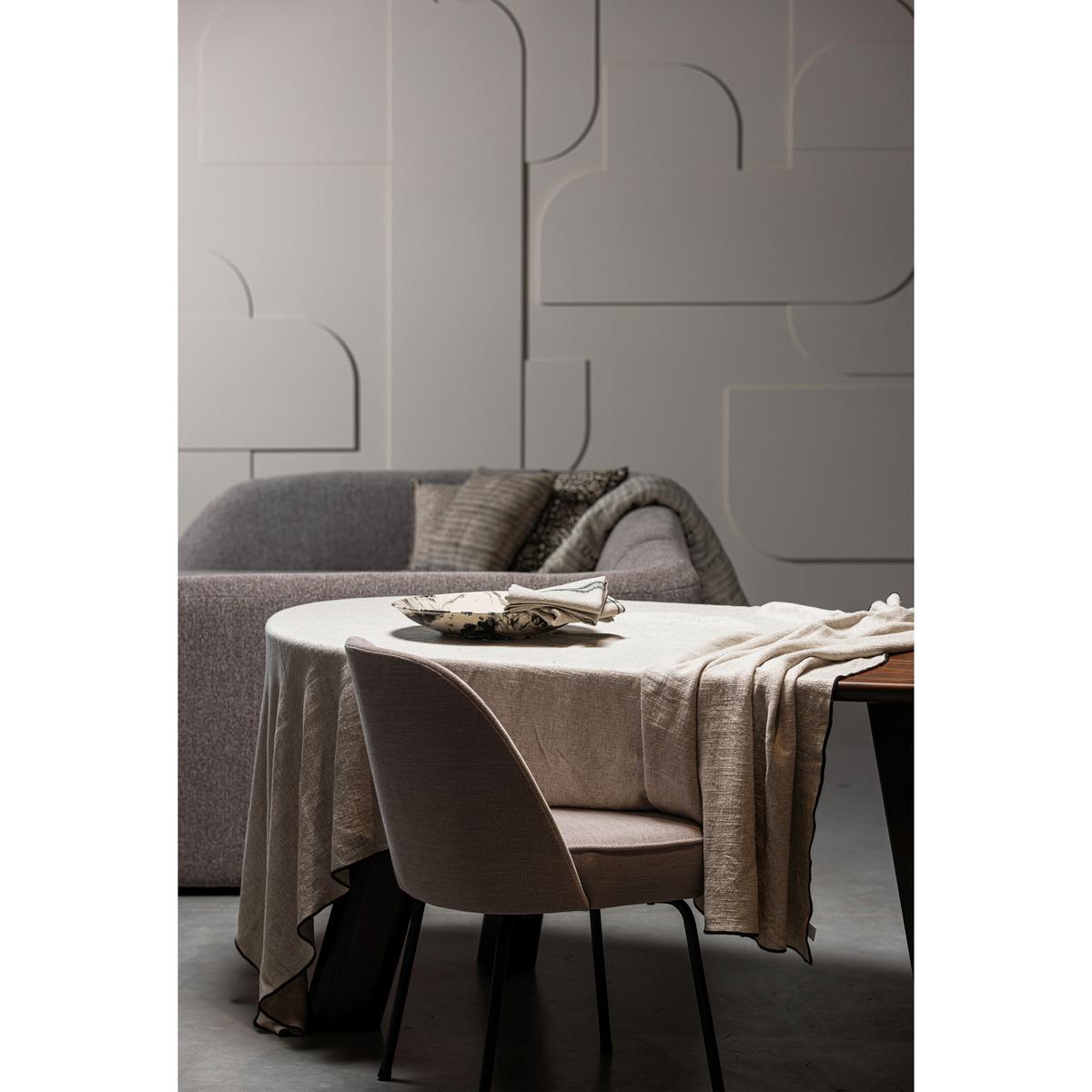 Stuhl-Set Vogue Schwarz/Sandfarben B: 50cm - Sandfarben/Schwarz, MODERN, Textil/Metall (50/83/57cm) - Livetastic