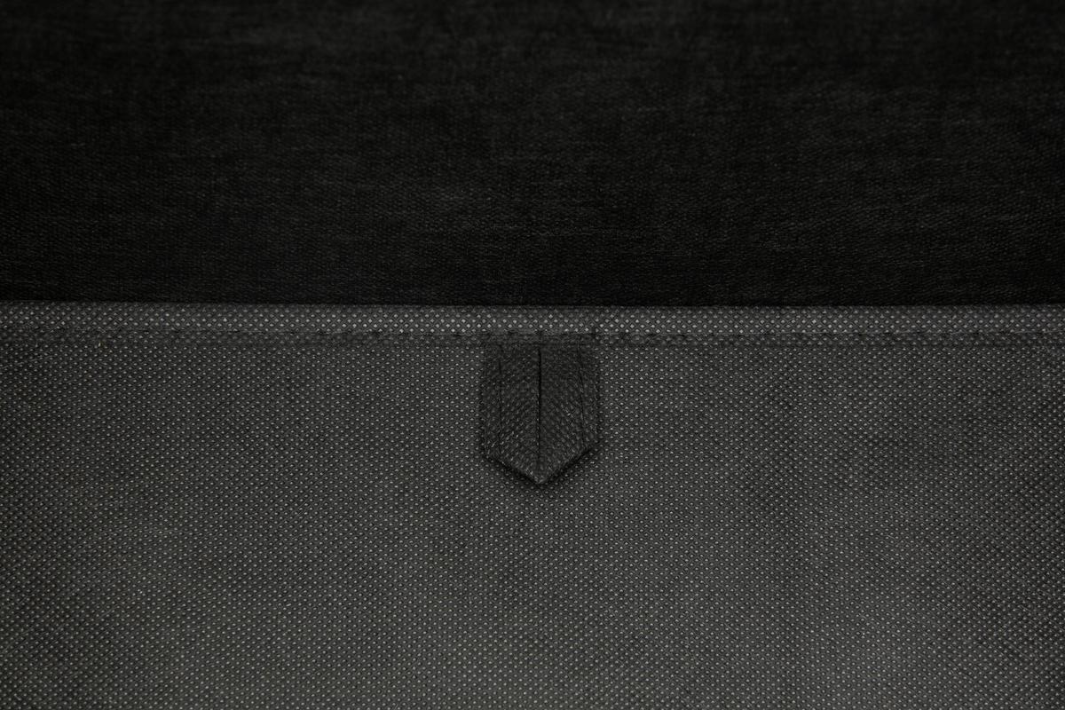 Skládací krabice BOBBY S VÍKEM - černá, Moderní, karton/textil (33/33/33cm) - Mömax