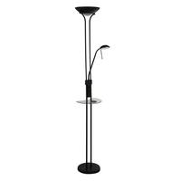 LED-Stehleuchte Eu32019bk - Schwarz, Basics, Glas/Metall (25.4/29/177cm)