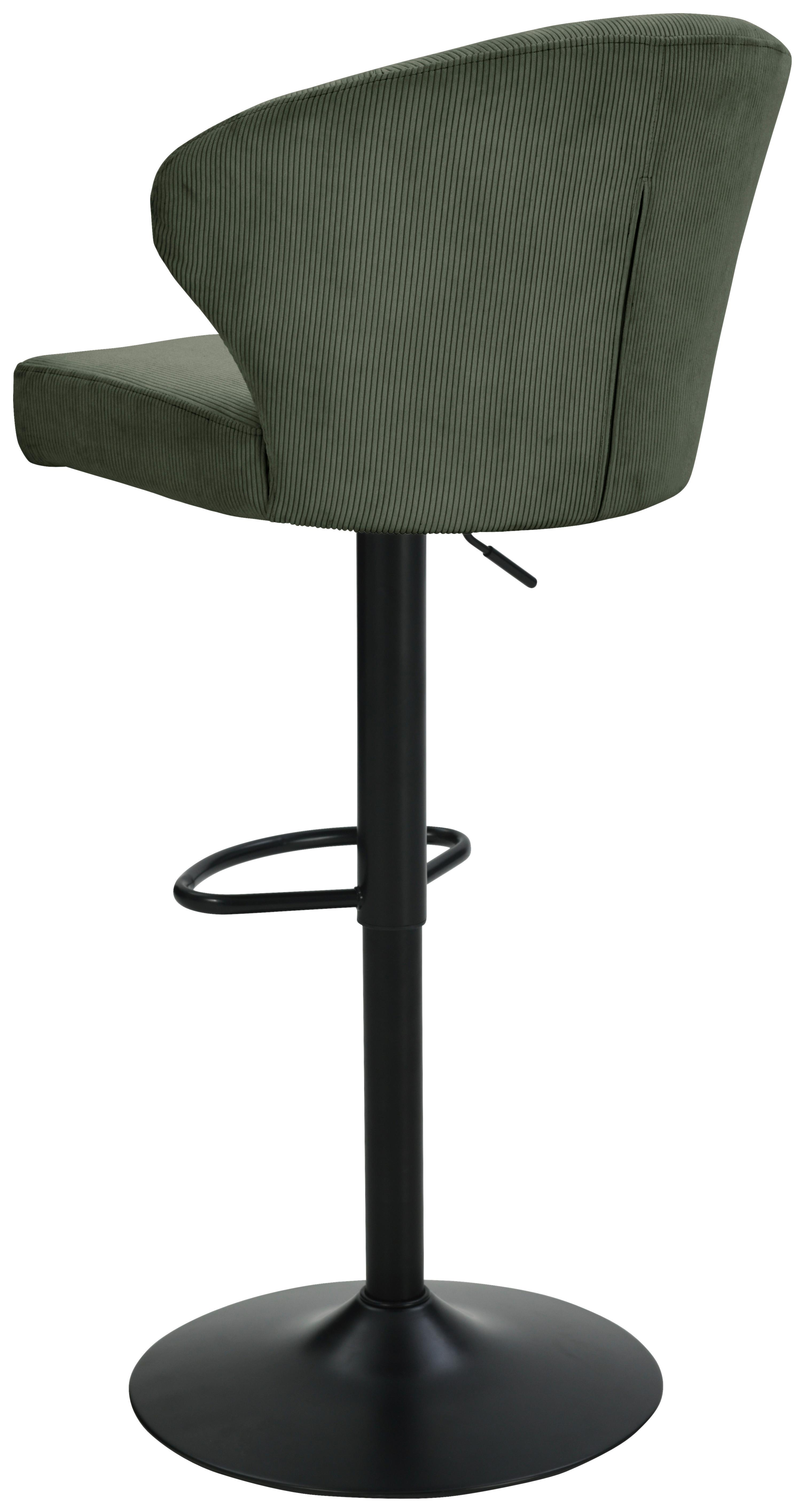 BAROVÁ ŽIDLE JANA - černá/zelená, Moderní, kov/dřevo (55/1160/58cm) - Based