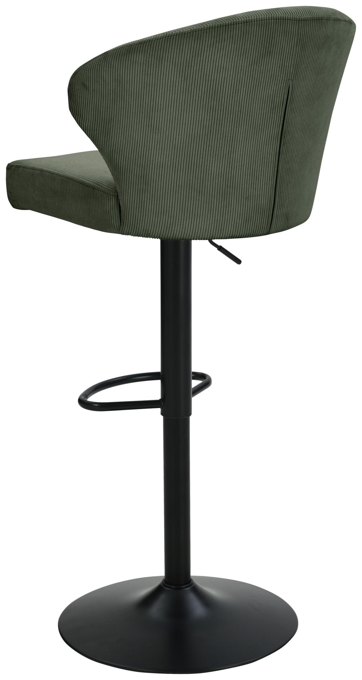 BAROVÁ ŽIDLE JANA - černá/zelená, Moderní, kov/dřevo (55/1160/58cm) - Based
