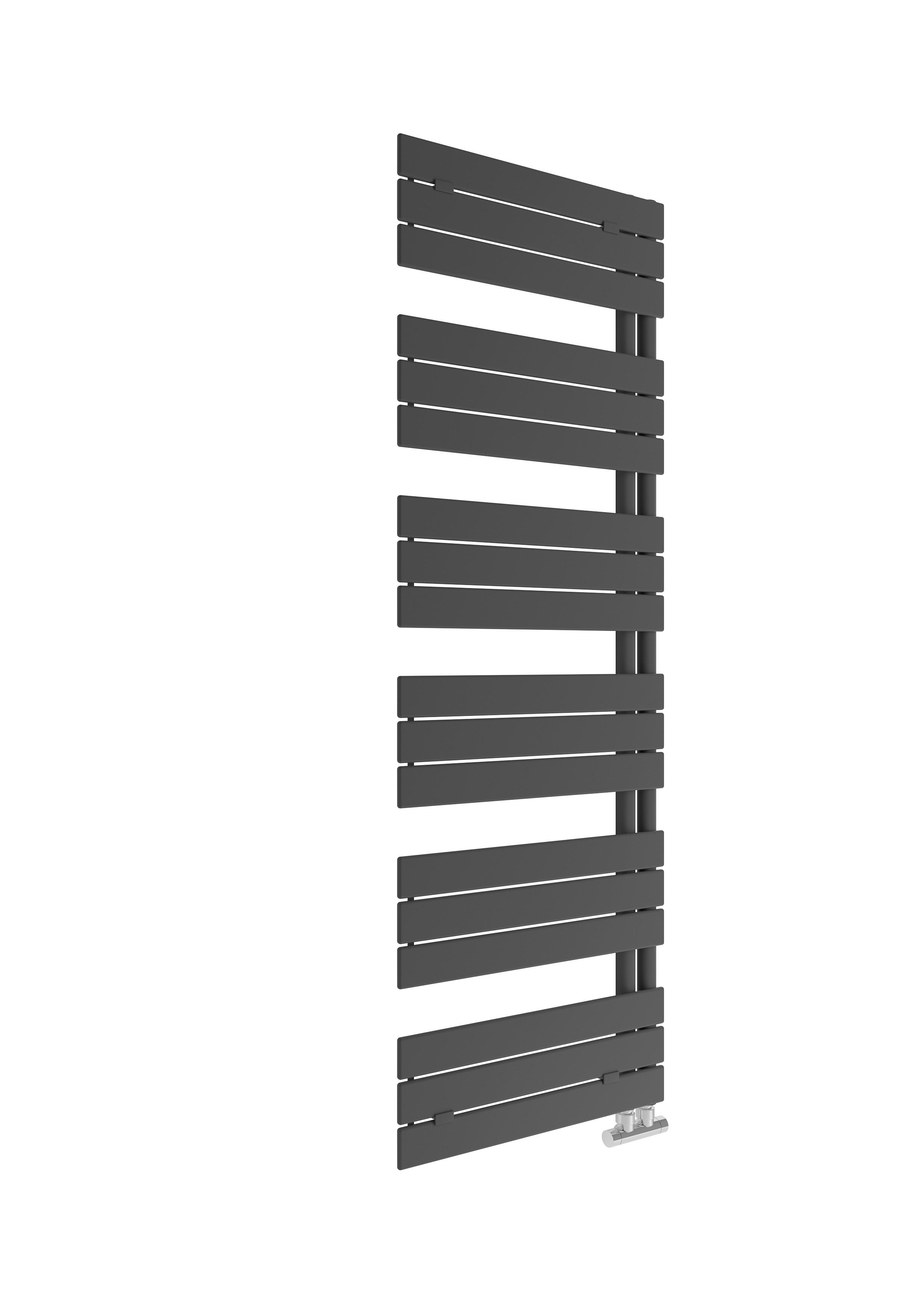 Handtuchtrockner Arezzo 60x173cm Schwarz - Schwarz, Basics, Metall (60/173/5cm) - Sanotechnik