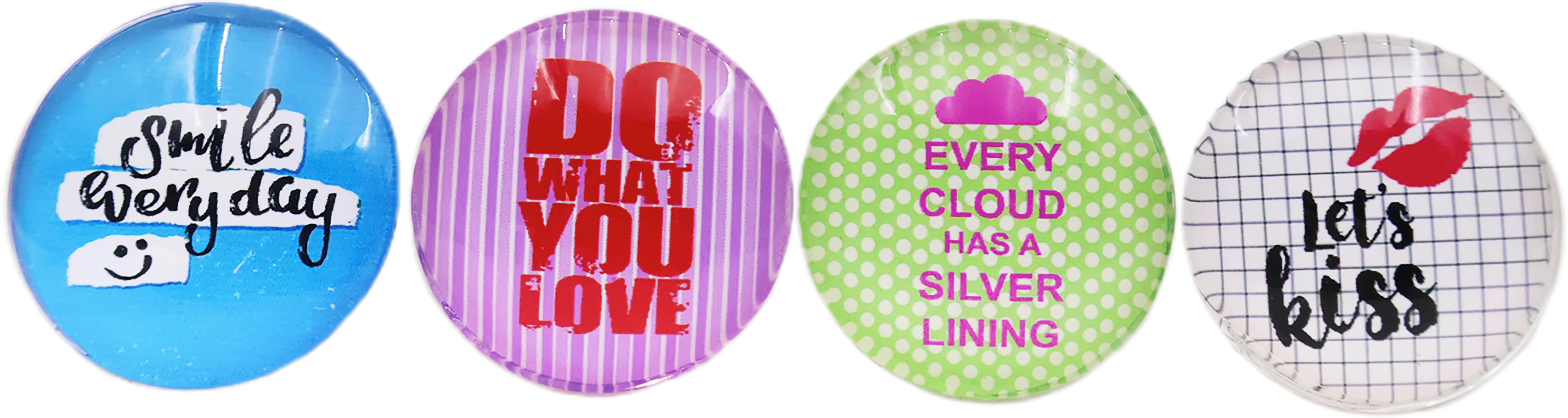 KÜHLSCHRANKMAGNET FINN - Multicolor, Basics, Glas (4cm) - Ondega