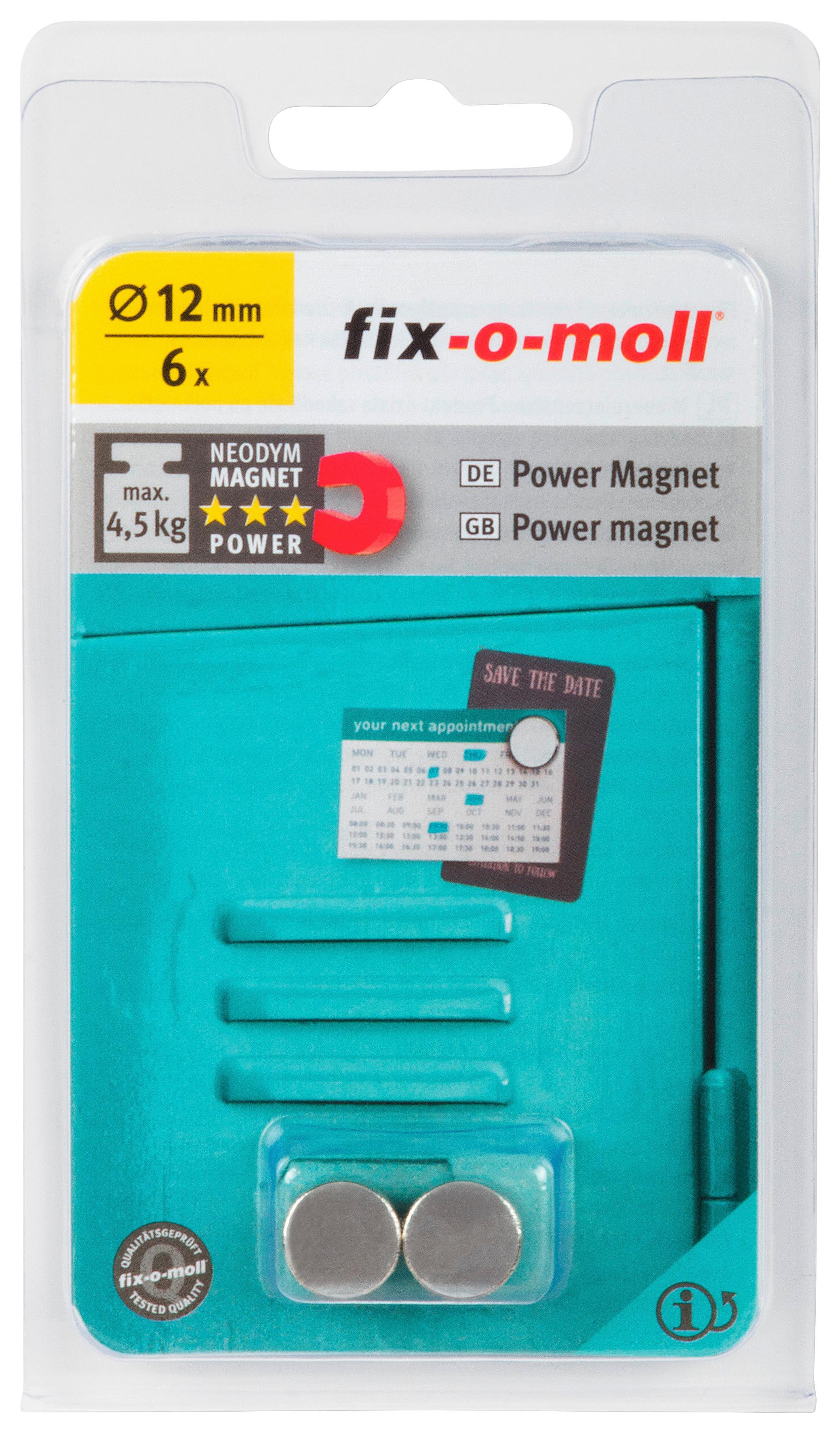 Mágnes Max. 4,5kg - ezüstszínű, fém (1,2cm) - Suki