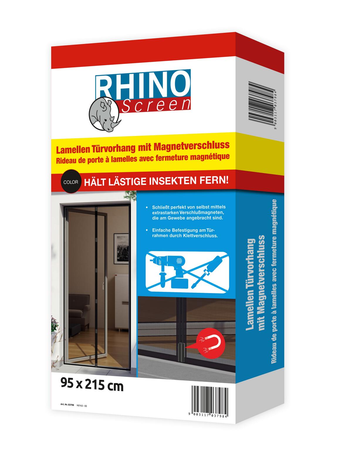 Fliegengitter Türvorhang 95 X215 cm Schwarz Magnetsystem - Schwarz, KONVENTIONELL, Kunststoff (95/215cm)