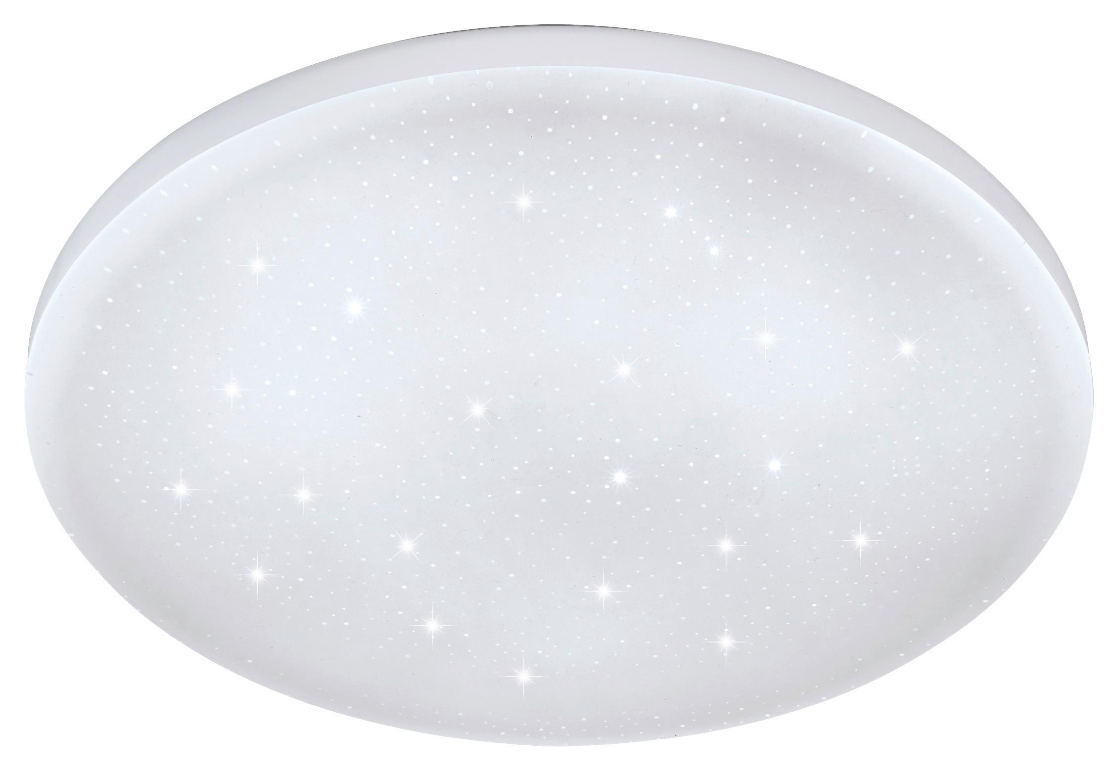 LED-Deckenleuchte Frania-S Ø 22 cm mit Kristalleffekt - Weiß, MODERN, Kunststoff/Metall (22/5,5cm)