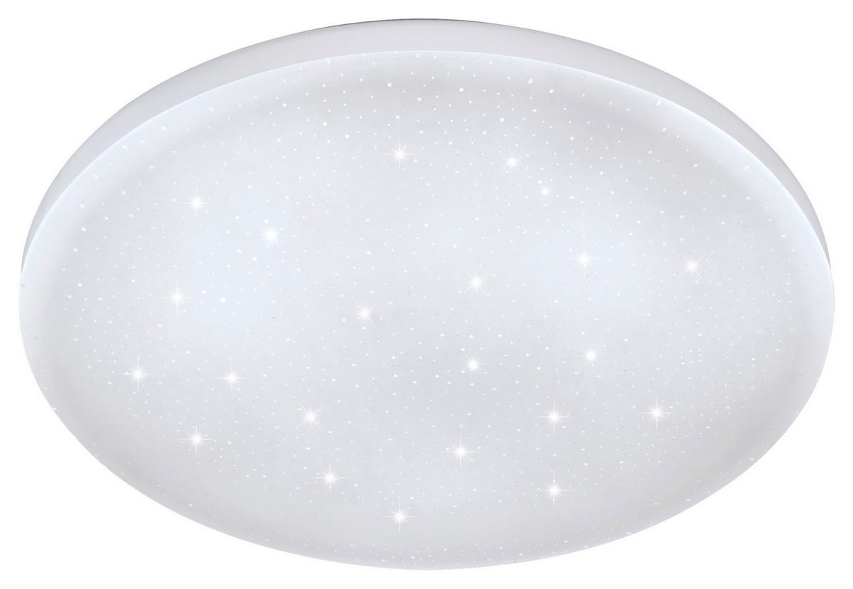LED-Deckenleuchte Frania-S Ø 22 cm mit Kristalleffekt - Weiß, MODERN, Kunststoff/Metall (22/5,5cm)