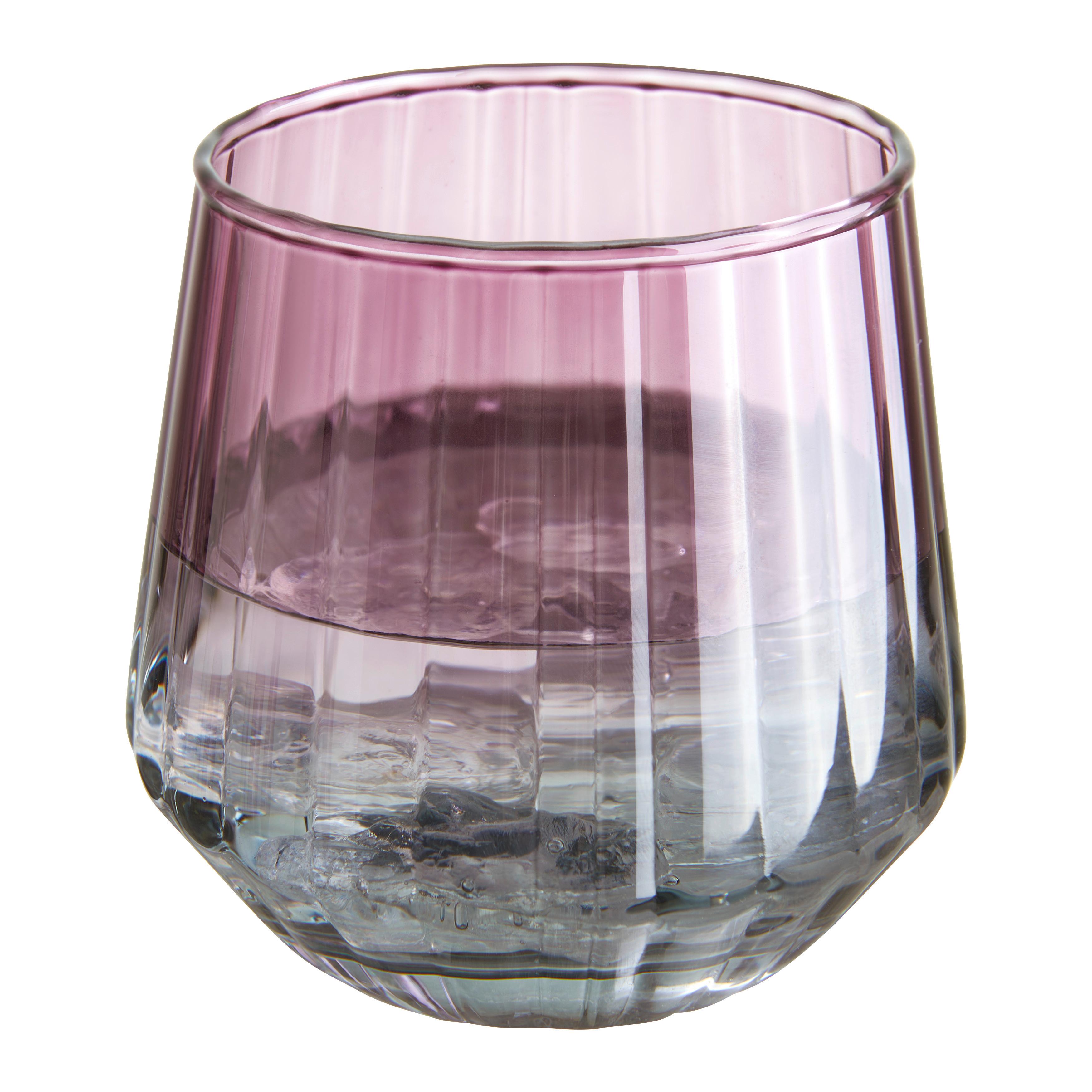 Sklenička 380ml - modrošedá/fialová, Moderní, sklo (7,4/9cm) - Mömax