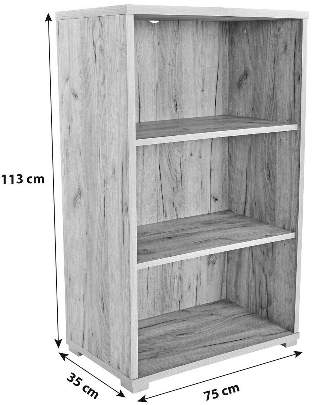 REGÁL NA DOKUMENTY PROFI - barvy dubu, Moderní, kompozitní dřevo (75/113/35cm) - Ondega