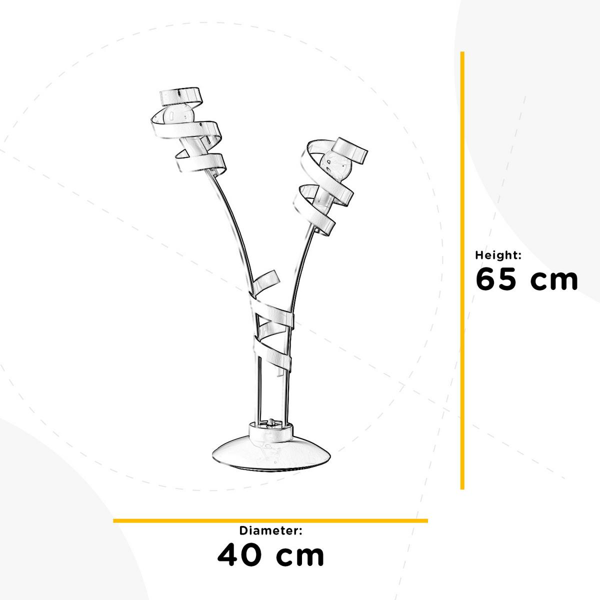Tischleuchte 4812/lgb - Weiß, Design, Metall (40/65cm)