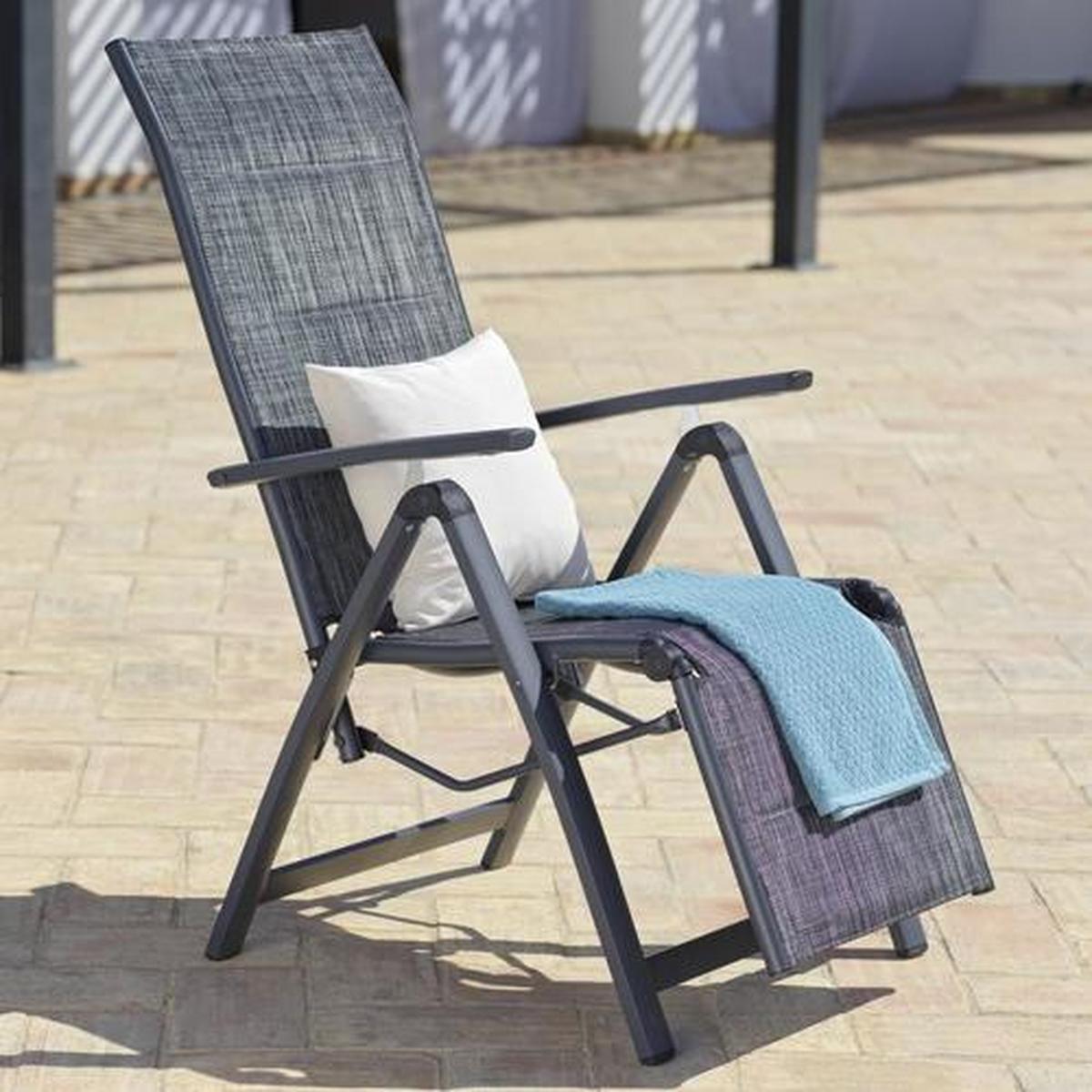 Kerti Fotel Verena - Design, textil/fém (57/113/68cm) - Luca Bessoni