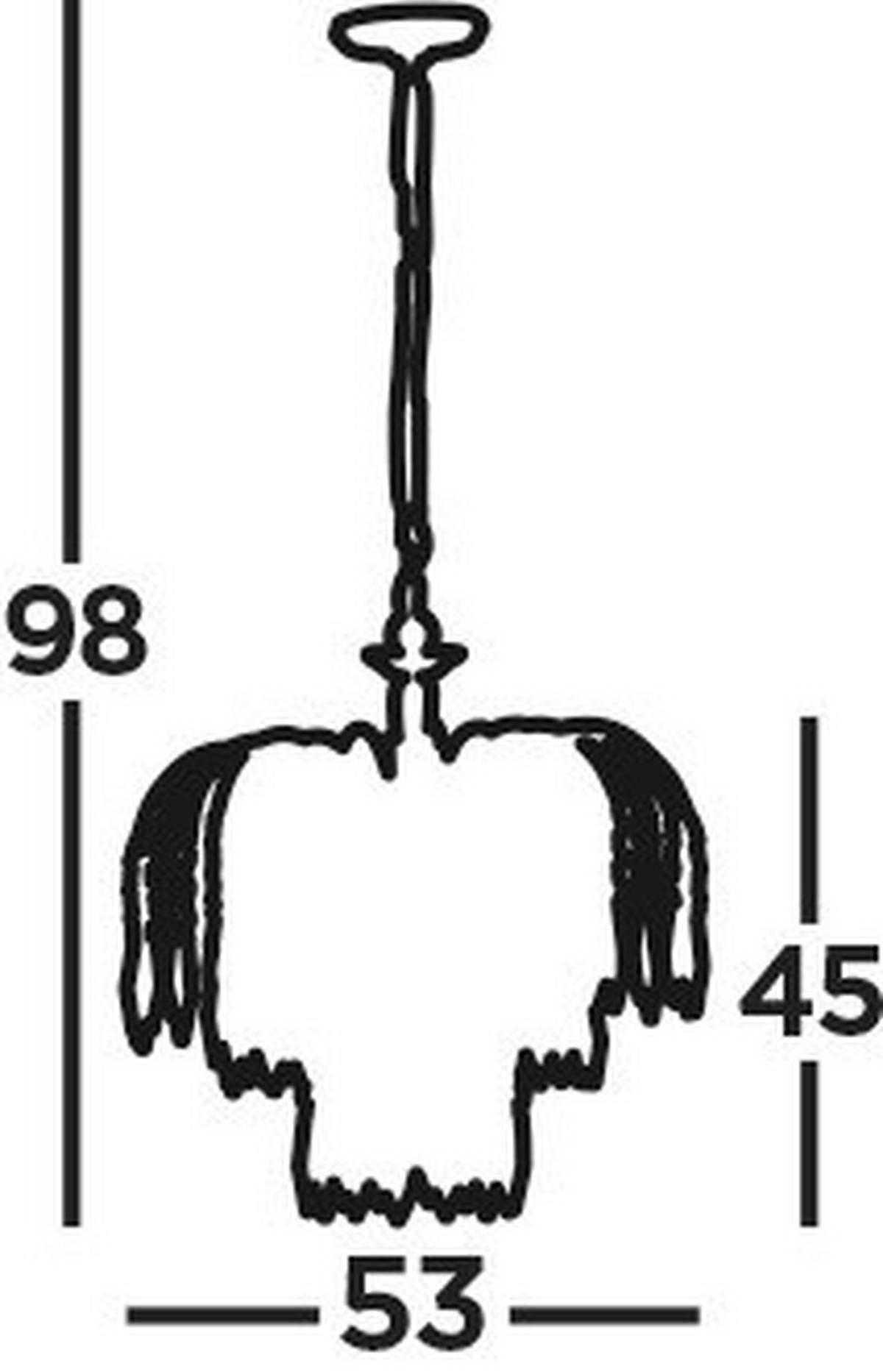 Kristály Függőlámpa 5175-5 Waterfall - aranyszínű, Design, üveg/fém (53/98cm)