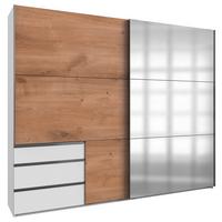 Schwebetürenschrank B: 250 Cm Level 36a Weiß/eiche Dekor - Eichefarben/Weiß, MODERN, Holzwerkstoff (250/216/65cm) - MID.YOU