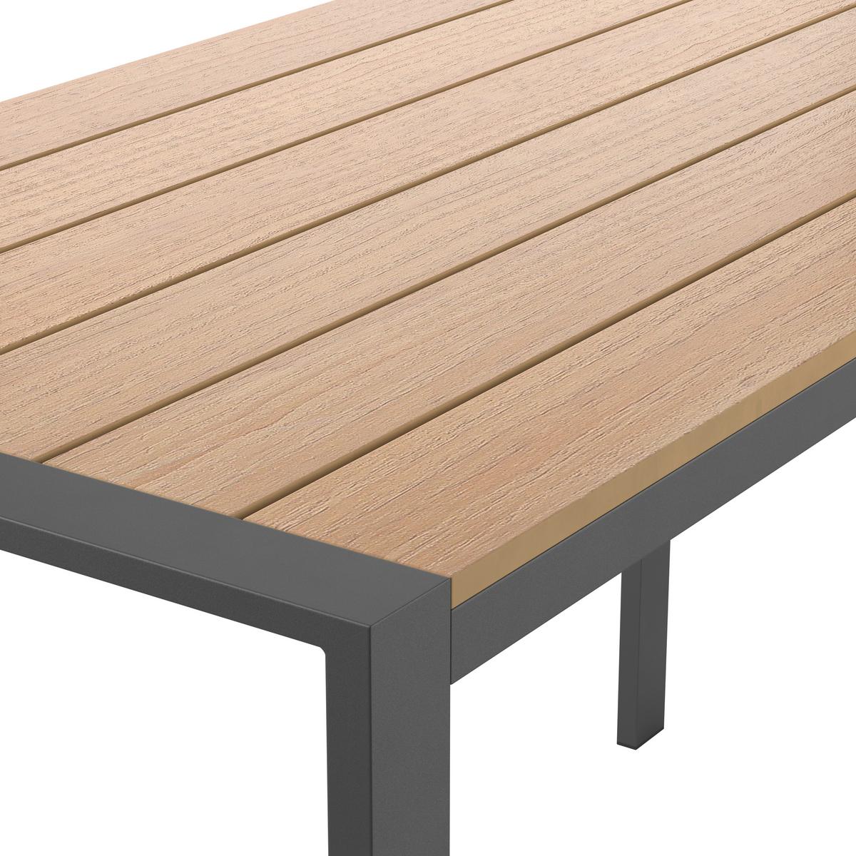 Balkonset Lissabon - Anthrazit/Schwarz, MODERN, Kunststoff/Textil - Beldano