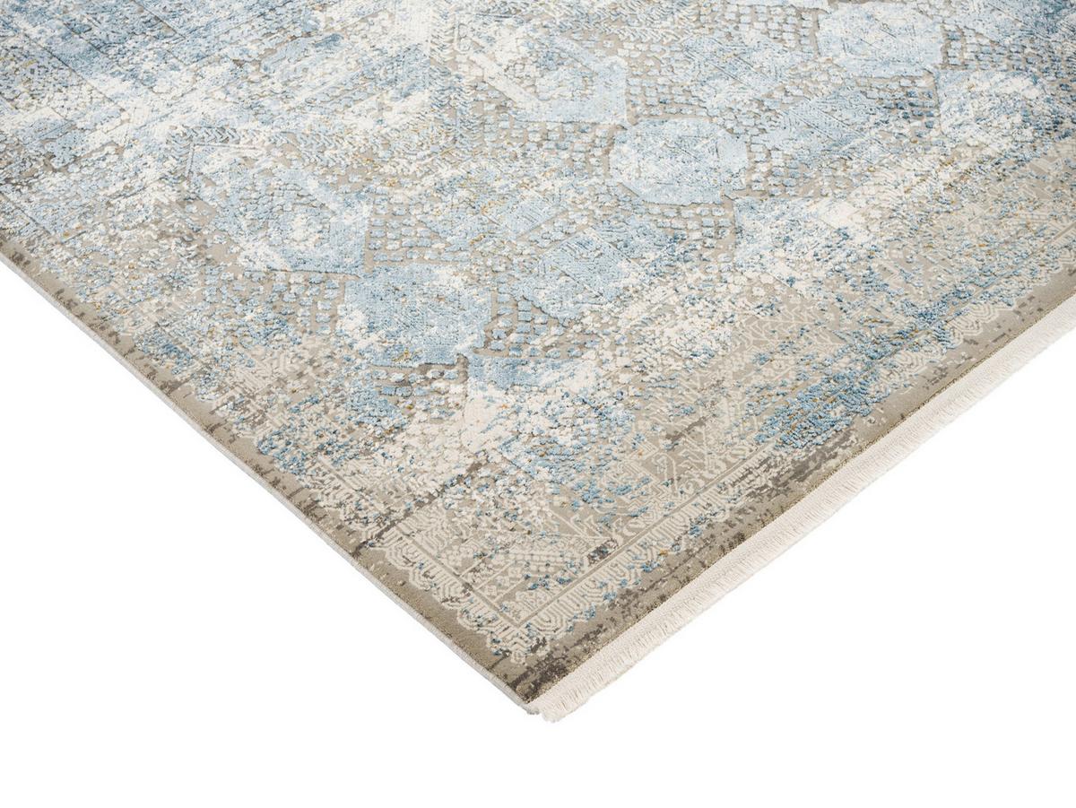 Webteppich Blau/grau Apollo 67x130 Cm - Blau/Grau, Design, Textil (67/130cm) - Musterring