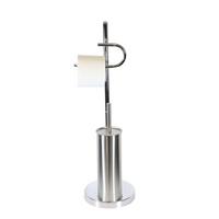 WC-Bürstengarnitur inkl. Rollenhalter Florenz, Chrom - Silbereichenfarben, KONVENTIONELL, Metall (19/67cm) - James Wood