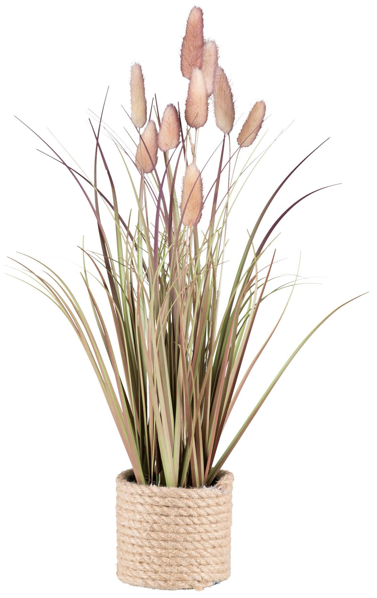 UMELÁ RASTLINA GRASBUSCH I - prírodná farba/zelená, Konventionell, plast/prírodné materiály (44cm) - Modern Living