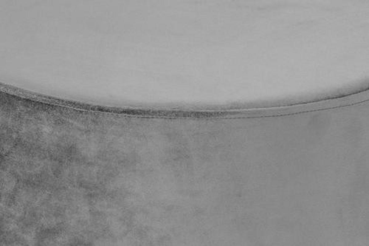 Pouf Samt Grau/goldfarben Dxh: Ca. 55x43 Cm - Goldfarben/Grau, Basics, Holz/Holzwerkstoff (55/43cm) - Kayoom