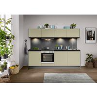 Küchenblock Ip 3150 - Schieferfarben/Hellgrün, Basics, Holzwerkstoff (243,7cm) - Impuls