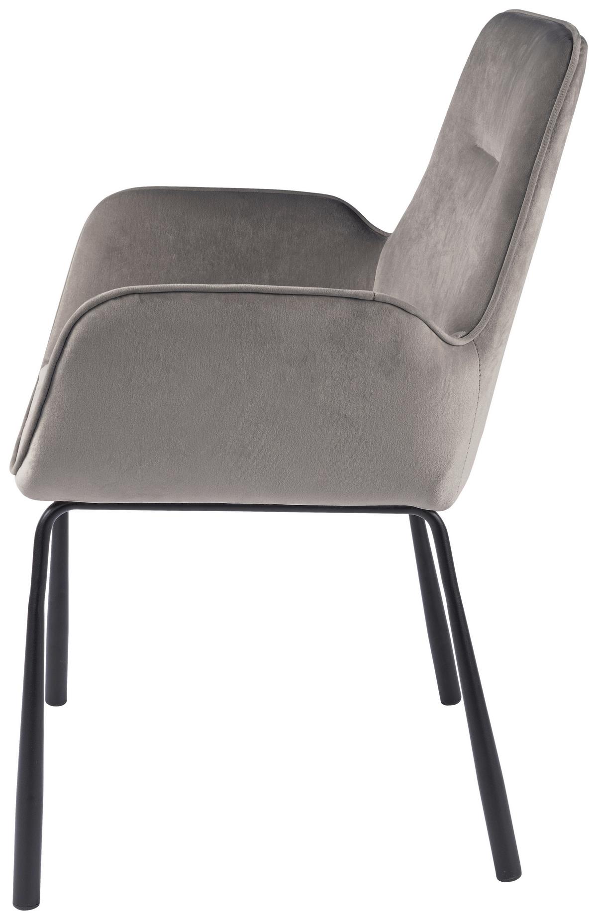 STOLIČKA S PODRÚČKAMI ELIOT 125 - čierna/sivá, Modern, kov/textil (57/87/58,5cm) - MID.YOU