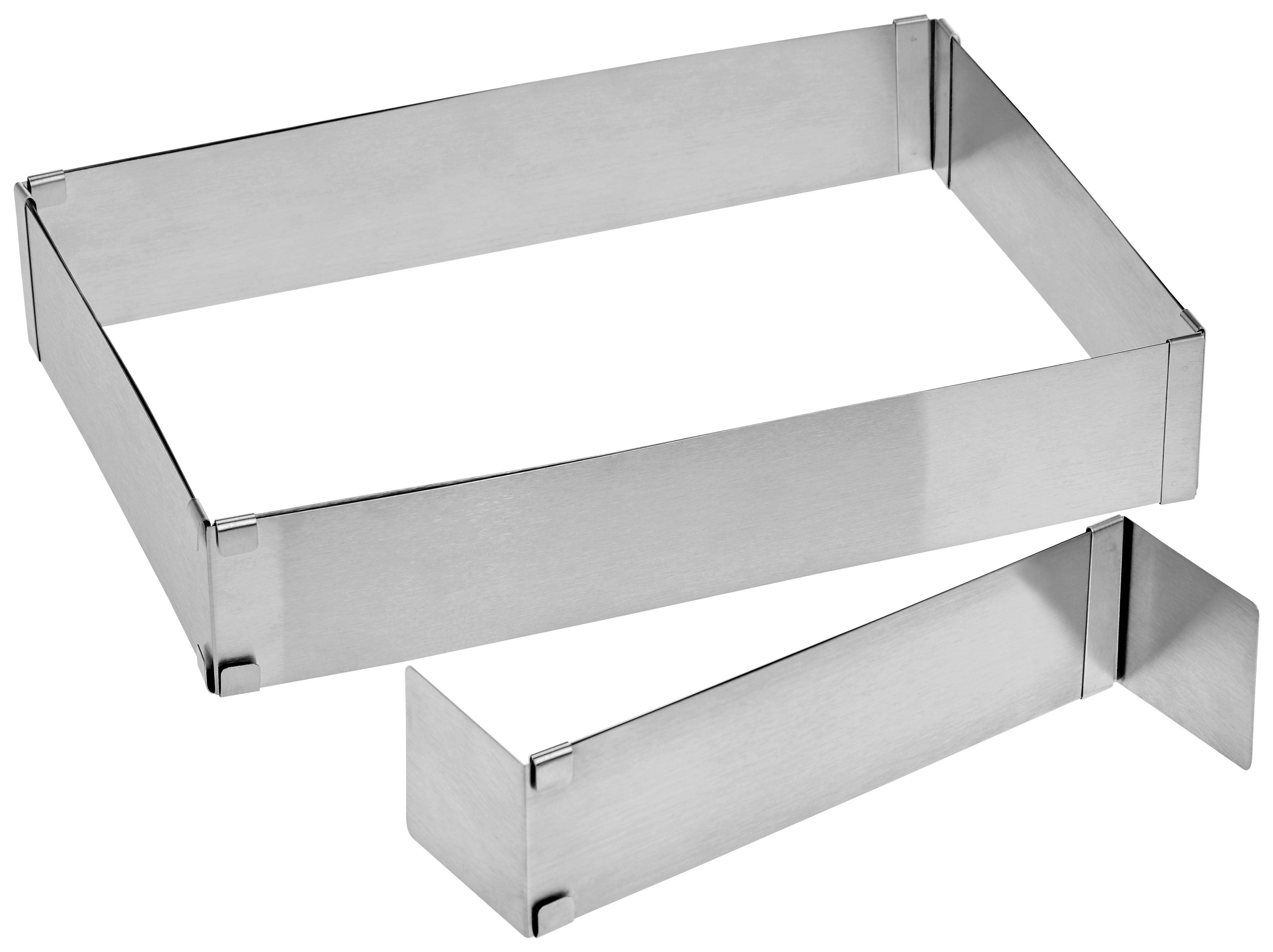 Backrahmen Reni B/L: ca. 34/51,5 cm, ausziehbar - Edelstahlfarben, ROMANTIK / LANDHAUS, Metall (34/51,5cm) - James Wood