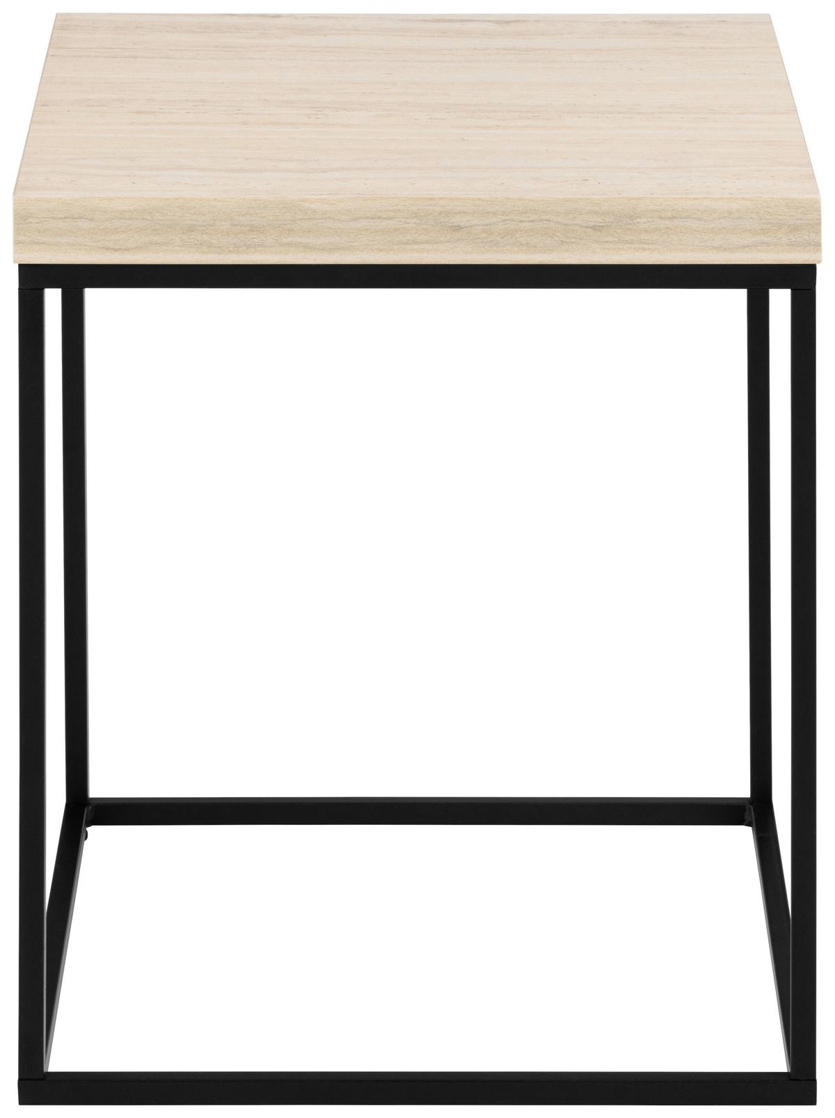 Beistelltisch Barossa 0000102431 - Beige/Schwarz, Design, Holzwerkstoff/Metall (40/40/45cm) - Livetastic