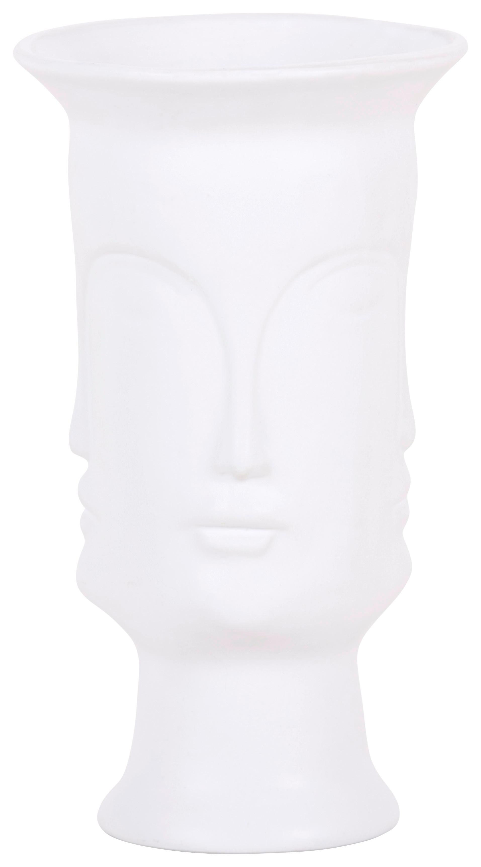 Dekor Váza Herodes - fehér, Modern, kerámia (14,5/25,6cm) - Luca Bessoni