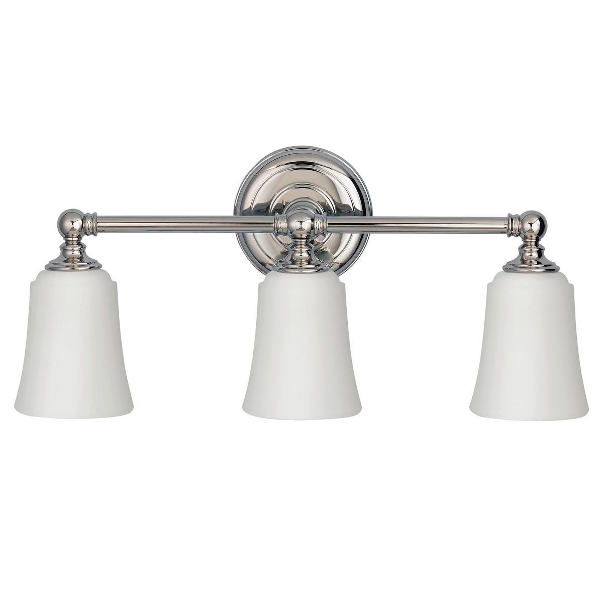 Bad-wandleuchte Ip44, 3-Flammig, Chromfarben - Chromfarben, Design, Glas/Metall (53.3/24.8/15.2cm) - Elstead Lighting