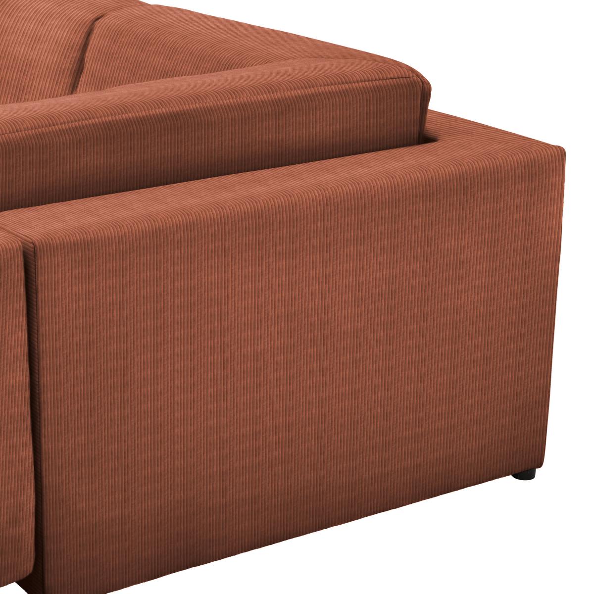 Wohnlandschaft Vouge Kupferfarb., U: 283x371x208 Cm - Buchefarben/Schwarz, KONVENTIONELL, Textil (283/371/208cm) - Livetastic